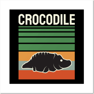 Vintage Cute Crocodile Posters and Art